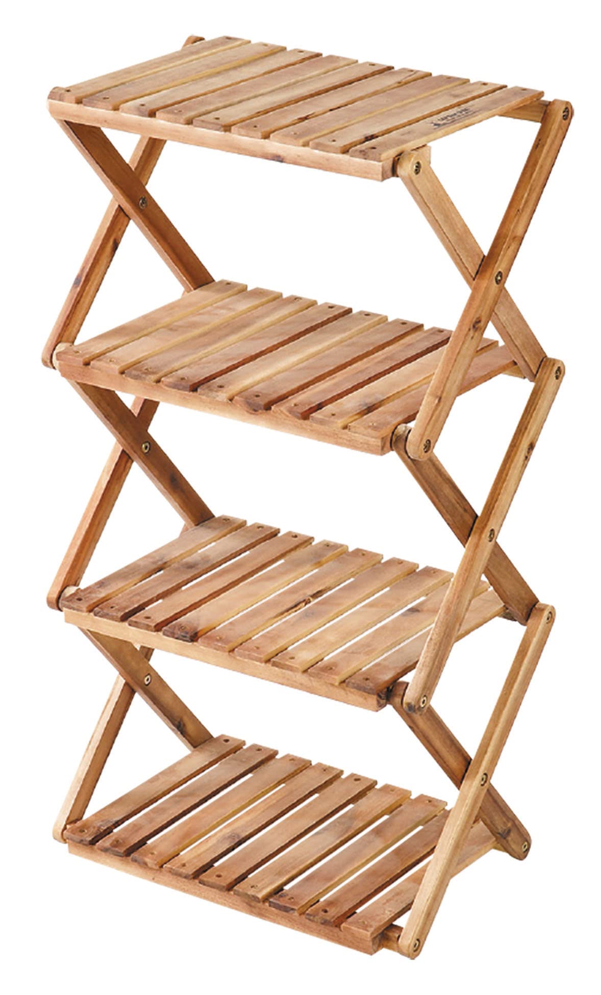 Amazon.com: Captain Stag UY-7069 Wooden Rack, Storage Shelf, 4